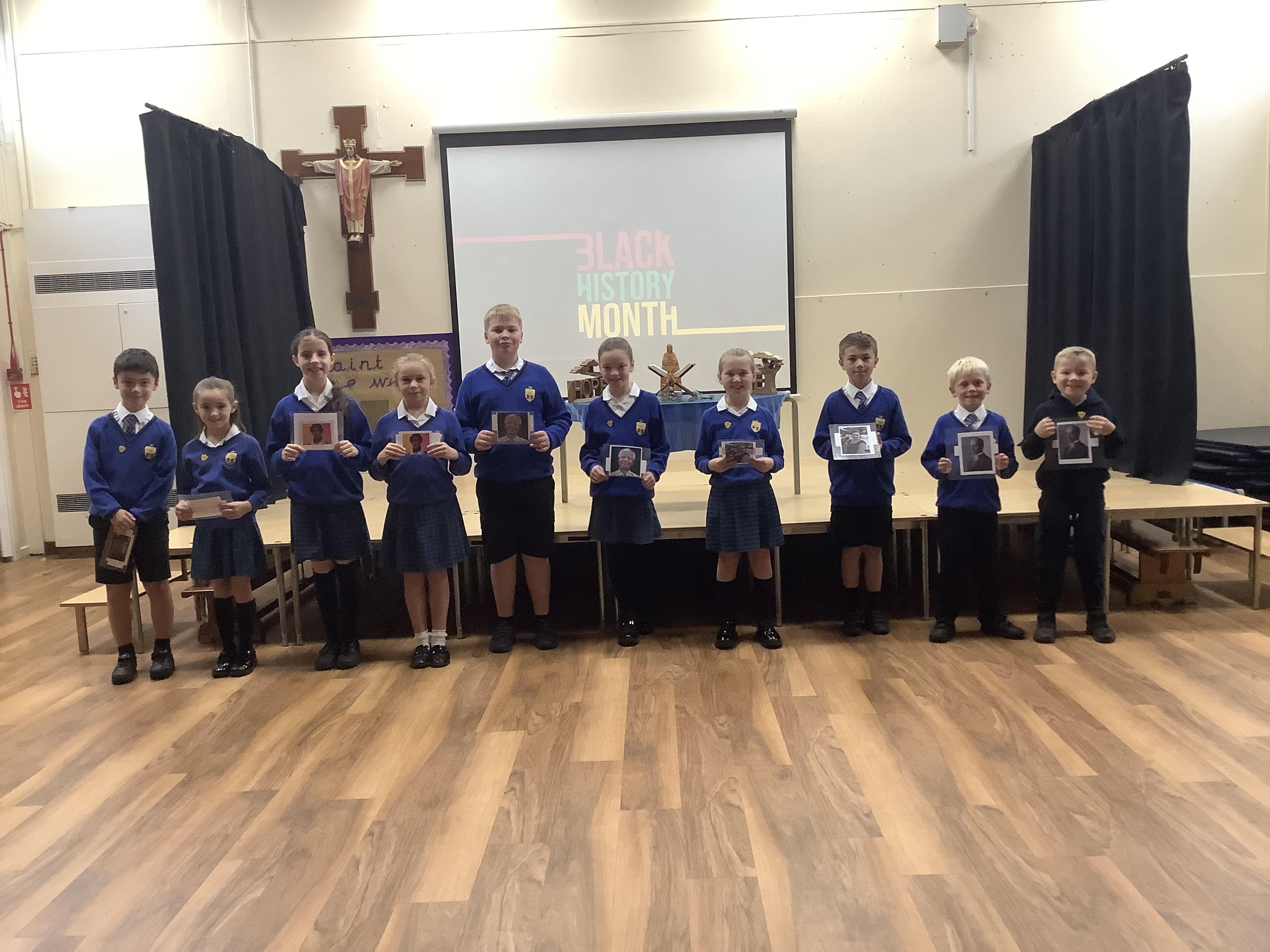 The School Council delivered and assembly to the whole school on reclaiming narratives.